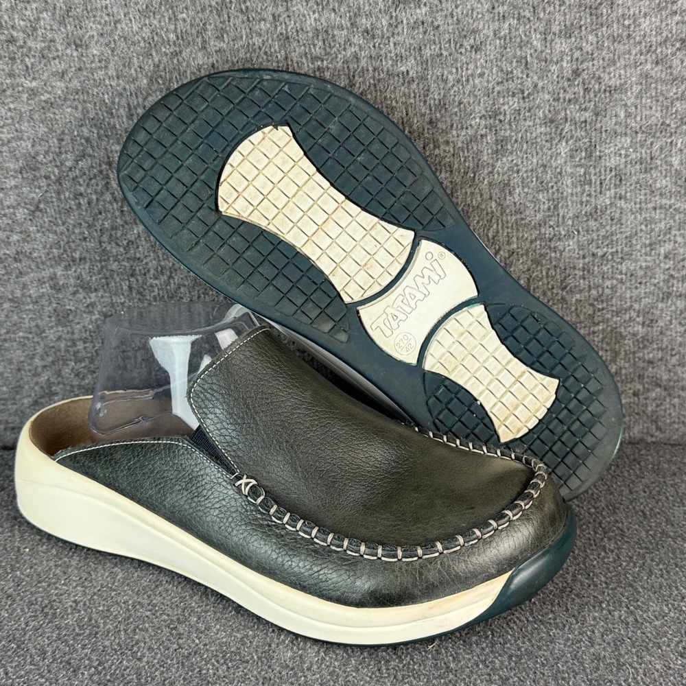Birkenstock Tatami Mules Unisex W11|M9 Charcoal Leather Whipstitch Slip Ons